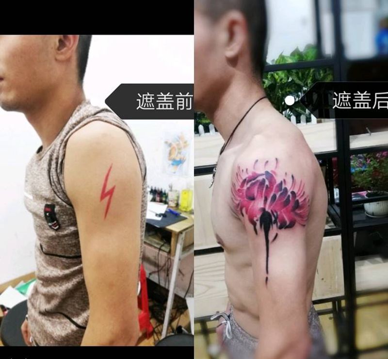 彼岸花纹身图片_手臂纹身图案