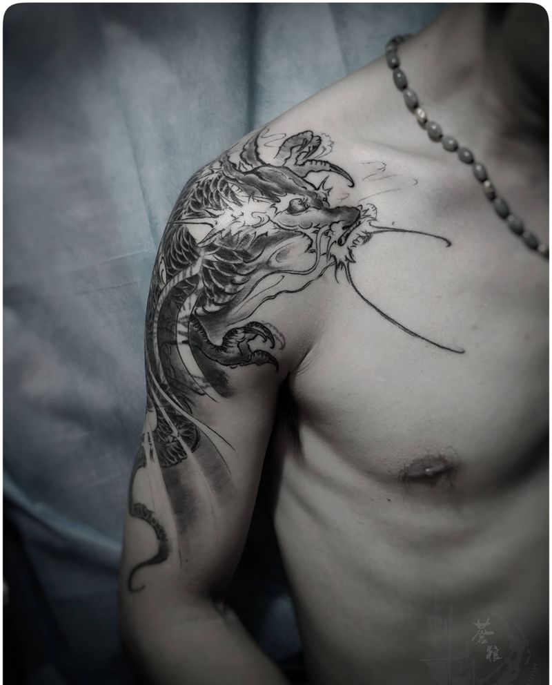 暴力遮盖  未完成纹身图片_手臂纹身图案