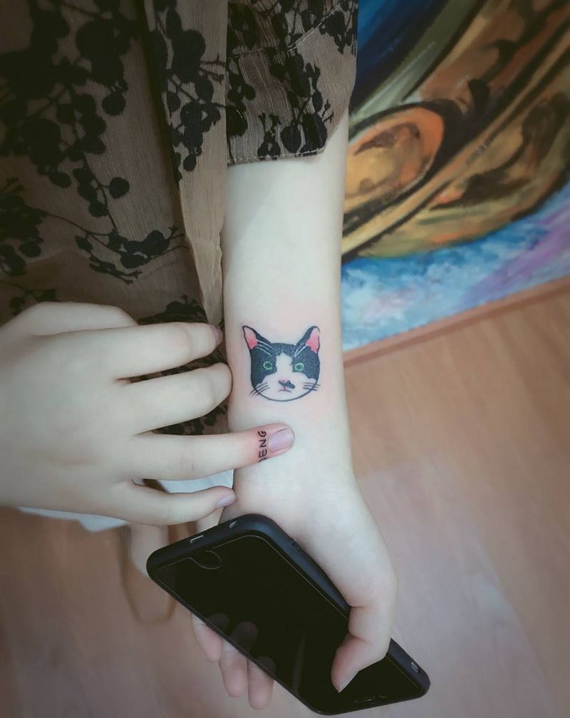 猫咪纹身图片