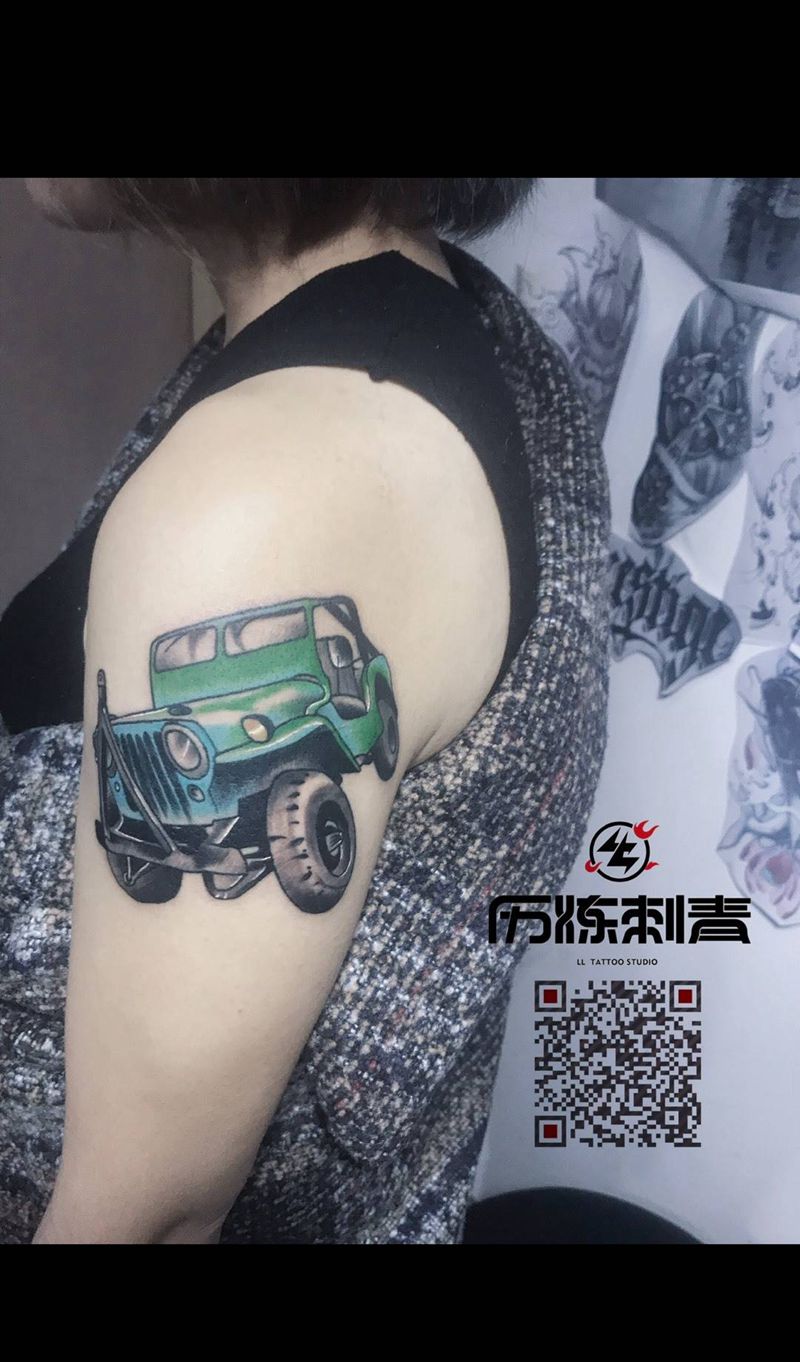 吉普车纹身图片