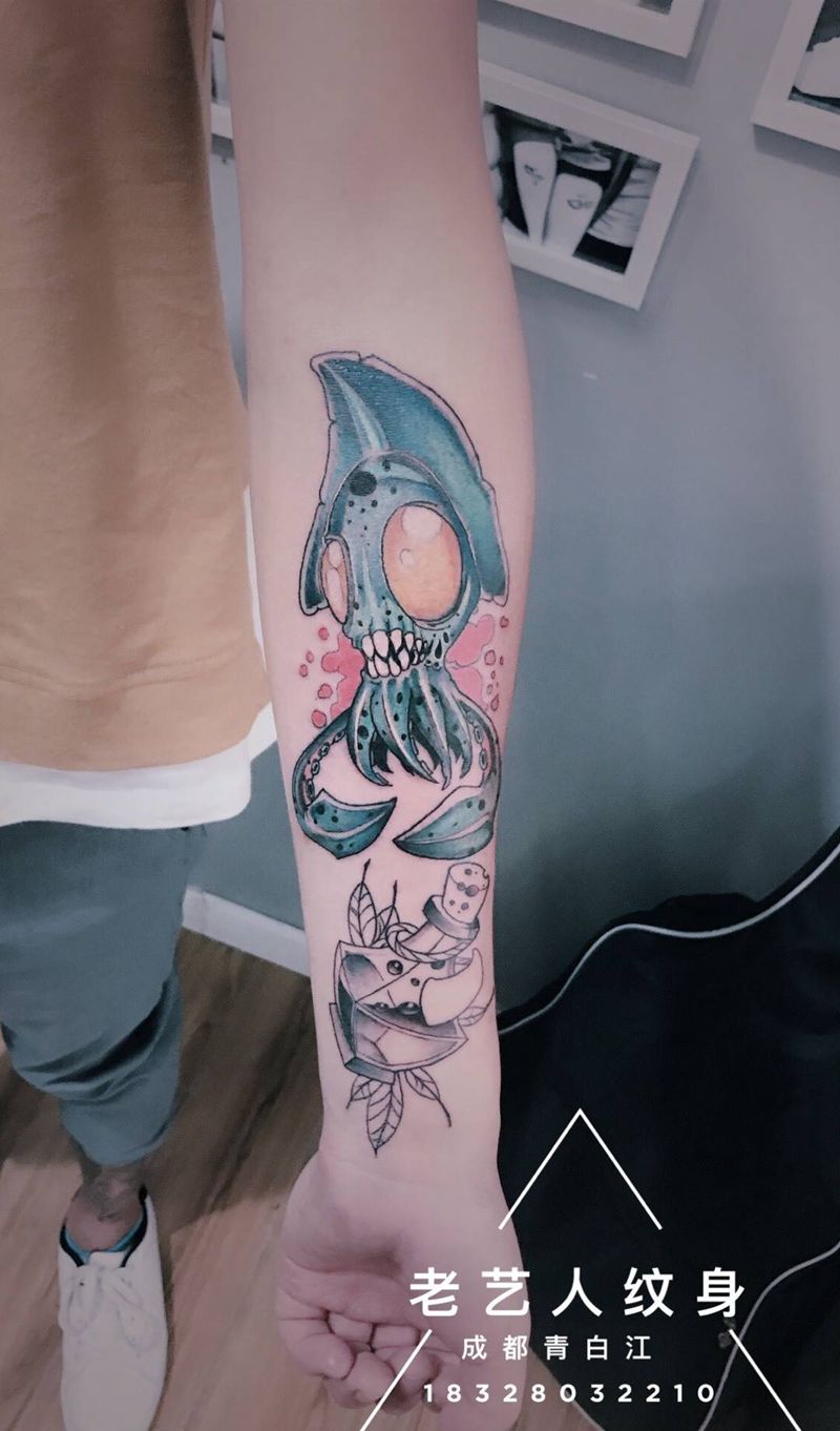 章鱼纹身图片