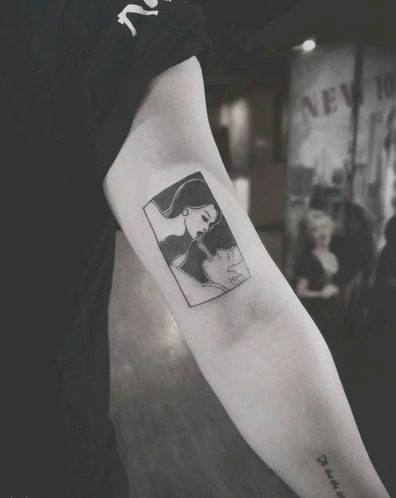 什么纹身图片_肩部腰部腿部手部欧美肖像清新字符人物成品纹身图案