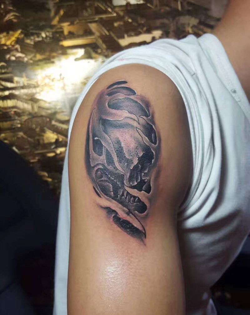 破皮☠️纹身纹身图片