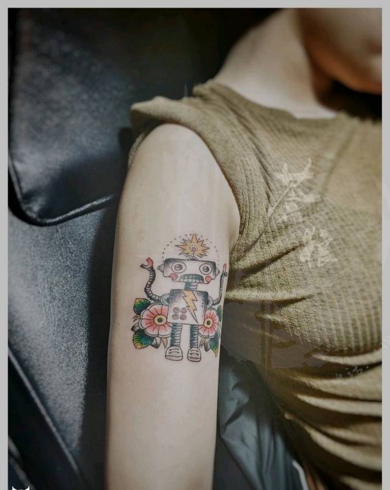 机器人纹身图片