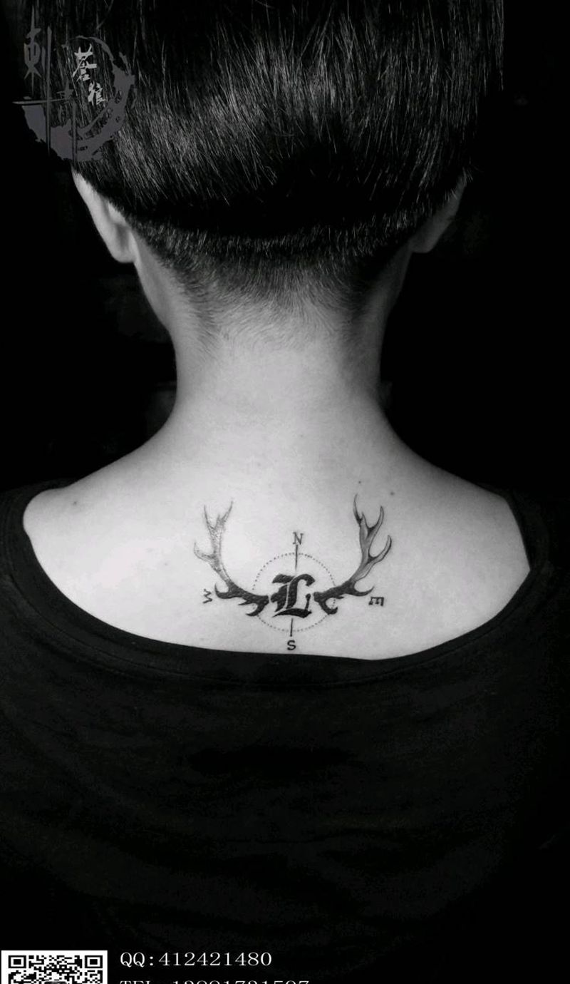 鹿头纹身图片