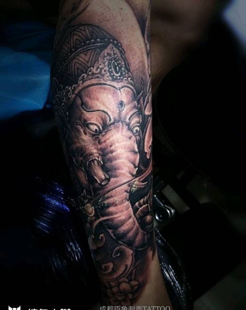 象神纹身图片