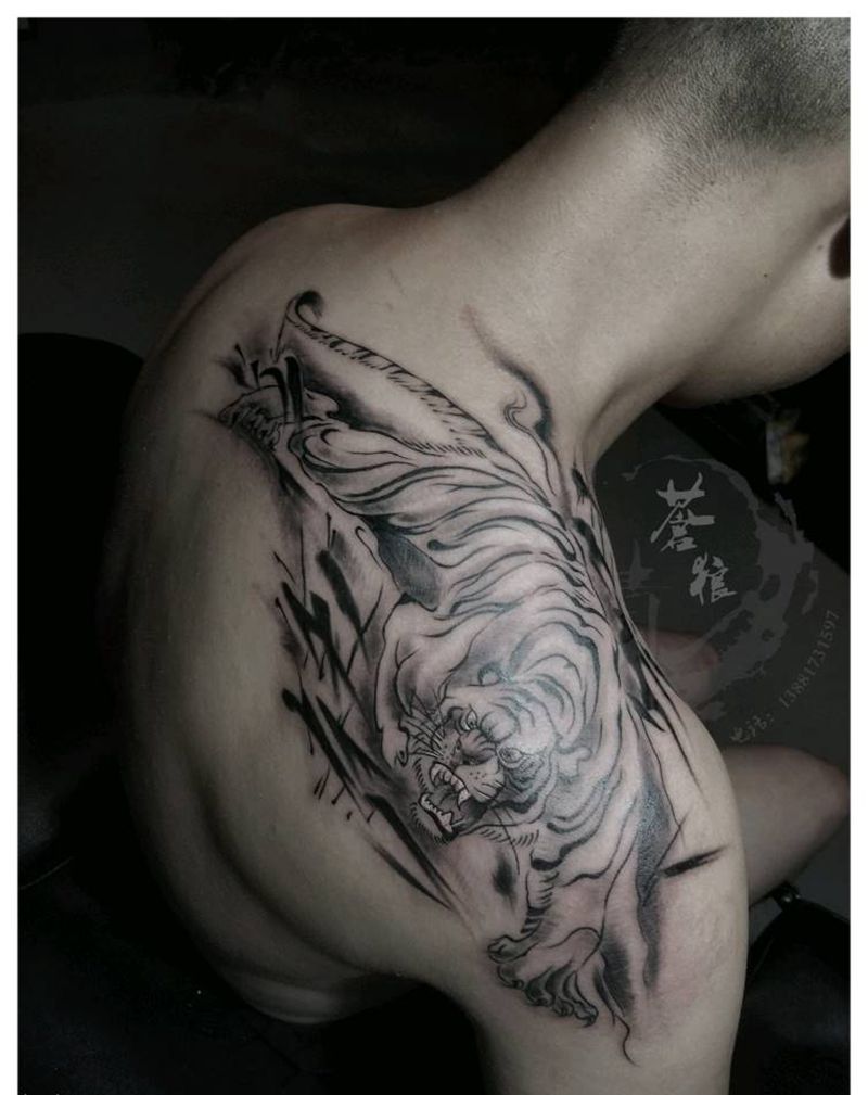 老虎纹身图片