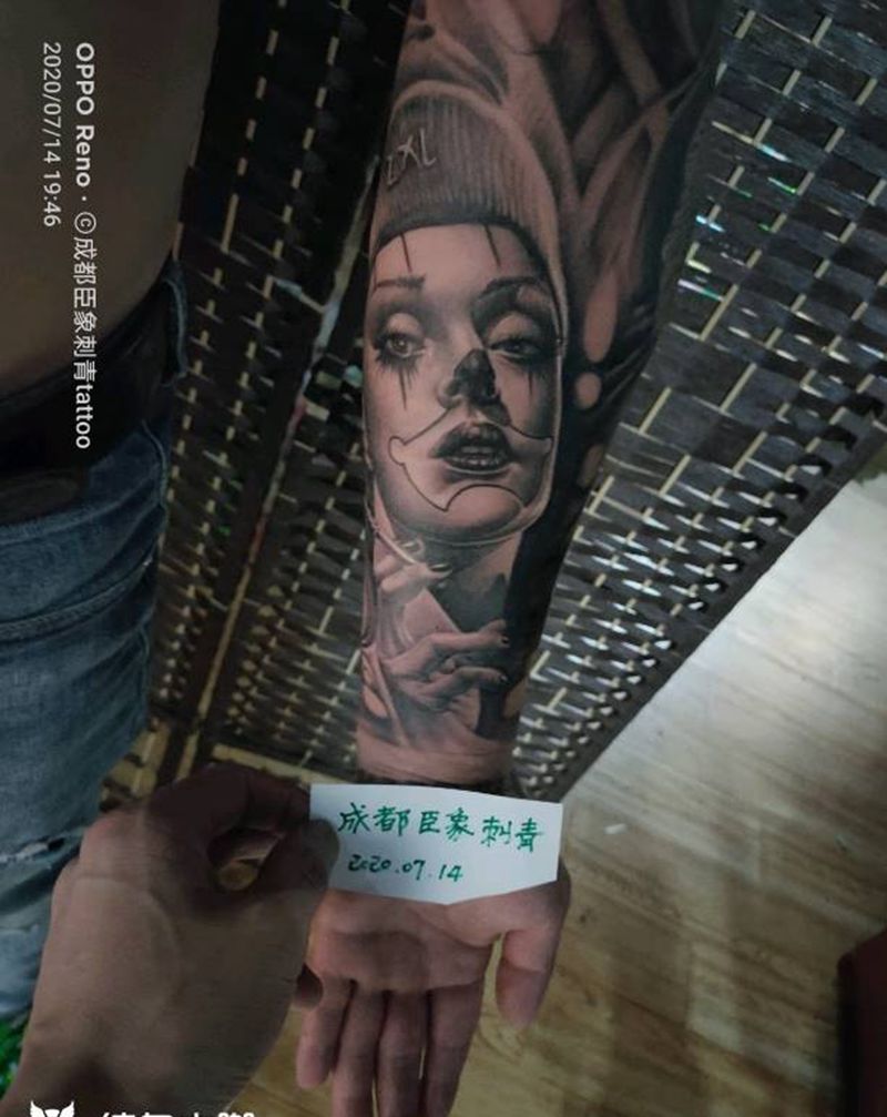 欧美纹身图片_手臂欧美写实纹身图案