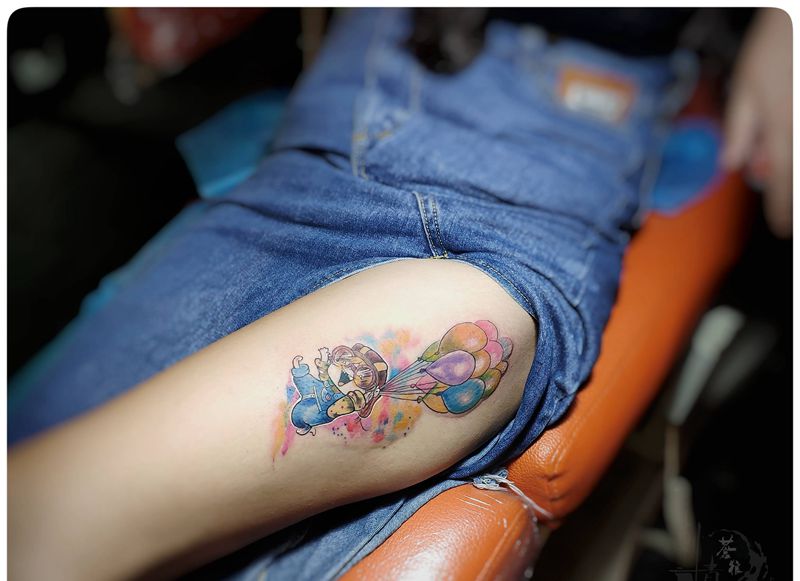 卡尔纹身图片_腿部纹身图案