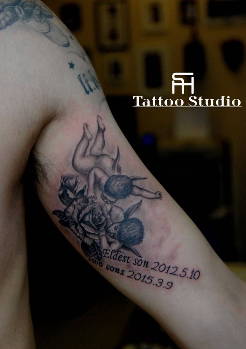 关于父爱纹身图片