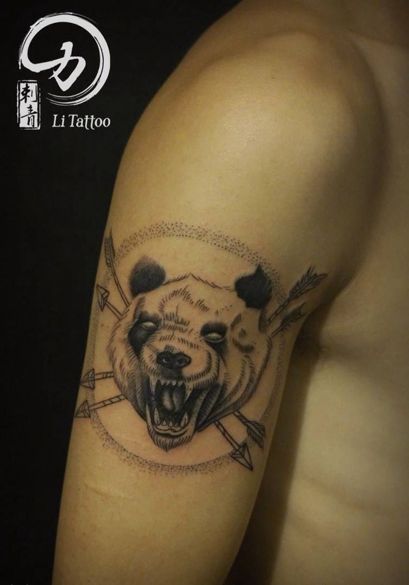 暴力熊猫纹身图片