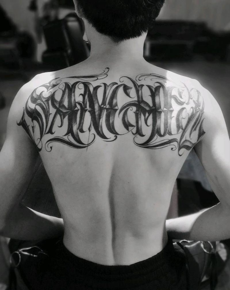 花体纹身图片_肩部胸部背部欧美几何成品纹身图案