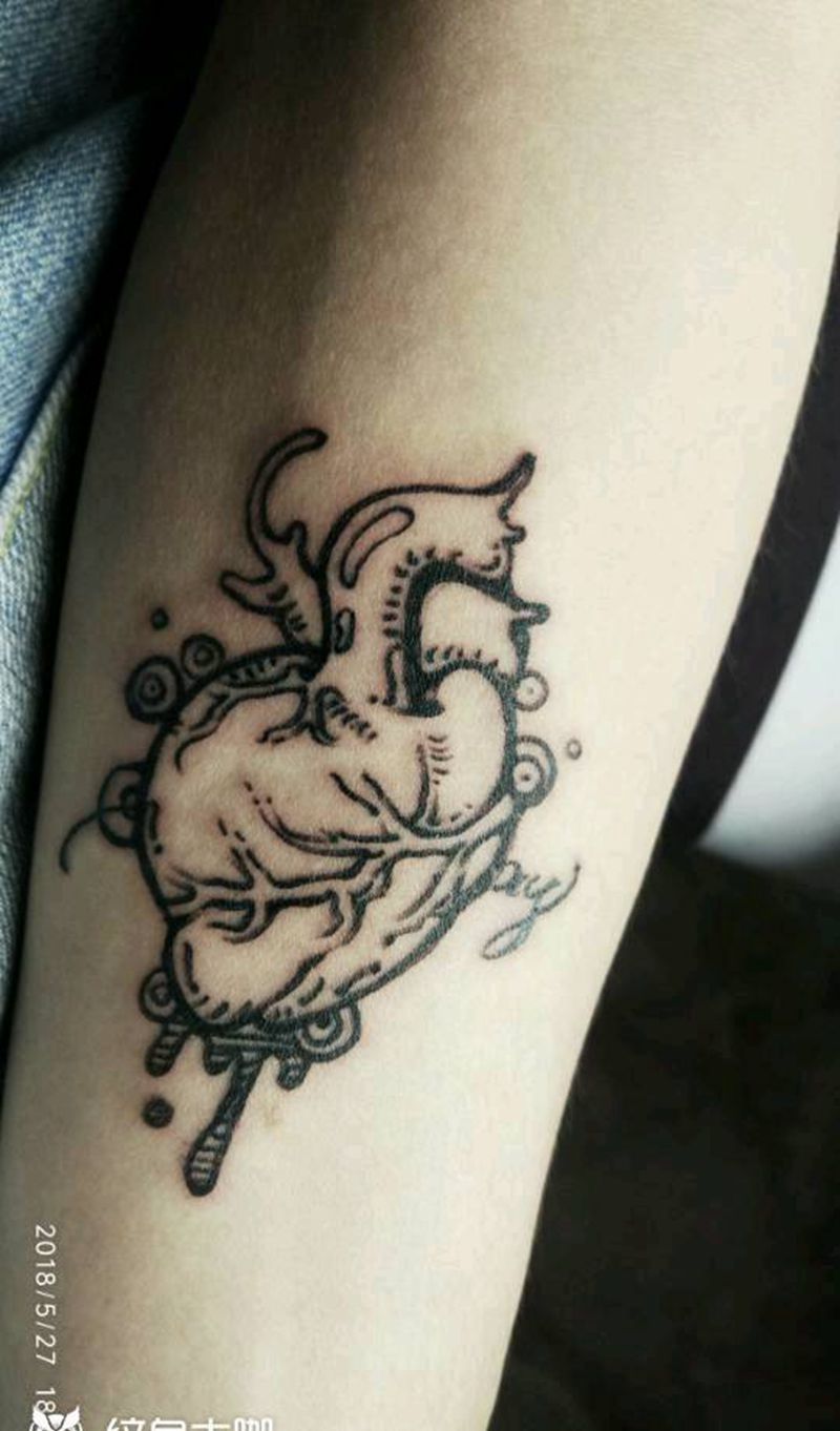 原创心脏纹身图片_成品纹身图案