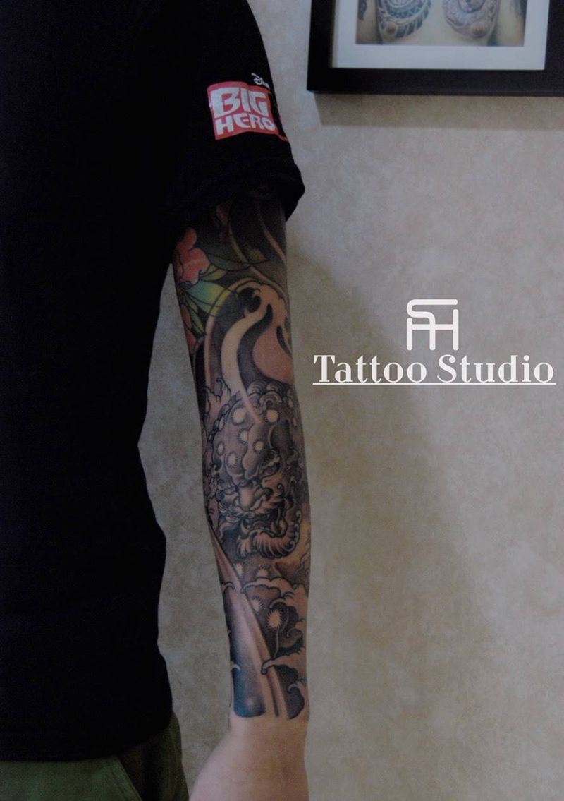 花臂的养成纹身图片