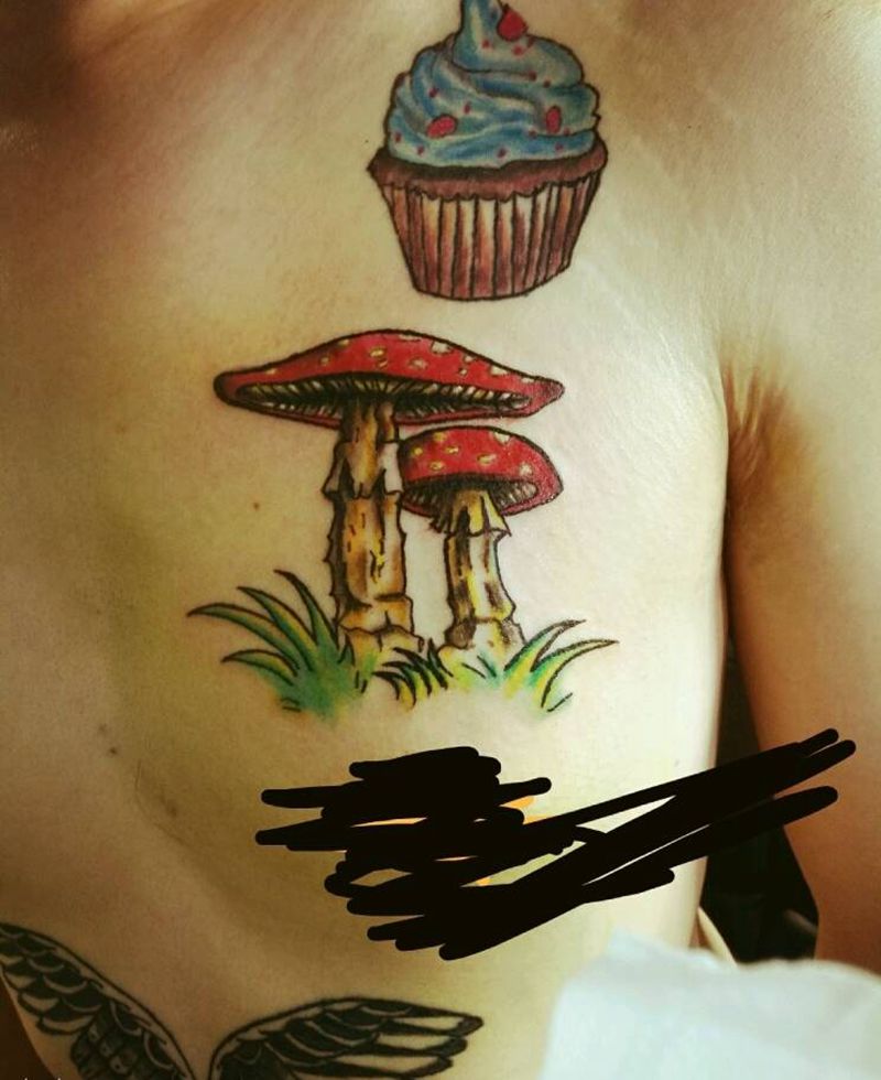 蘑菇纹身图片