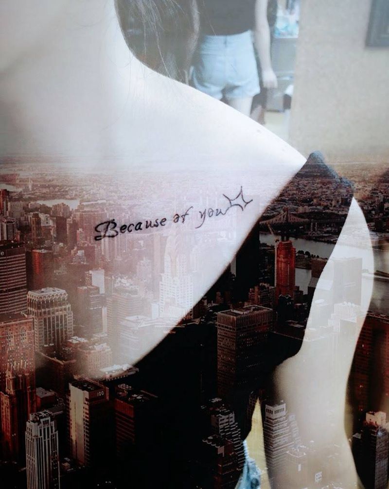 小图一枚纹身图片_成品胸部清新字符锁骨纹身图案