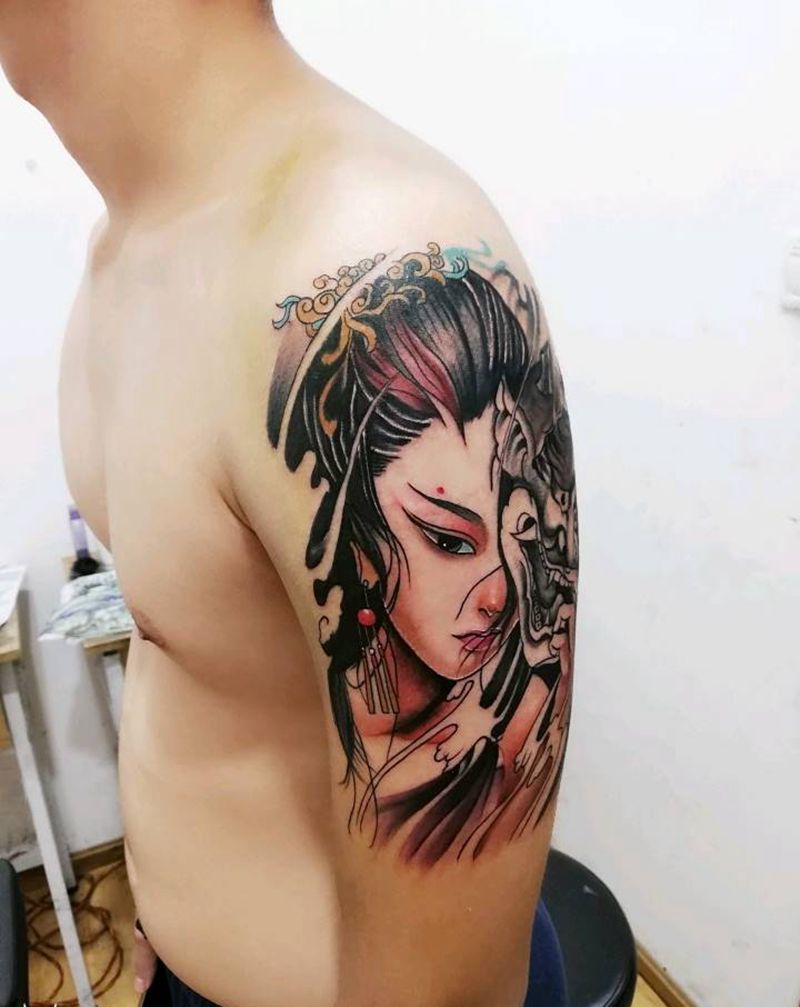 艺妓纹身图片