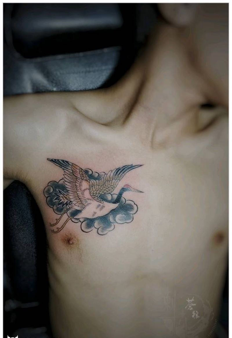 丹顶鹤纹身图片