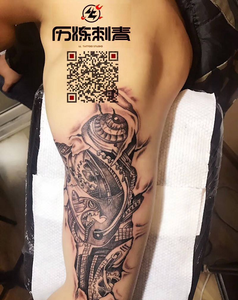 机械纹身图片