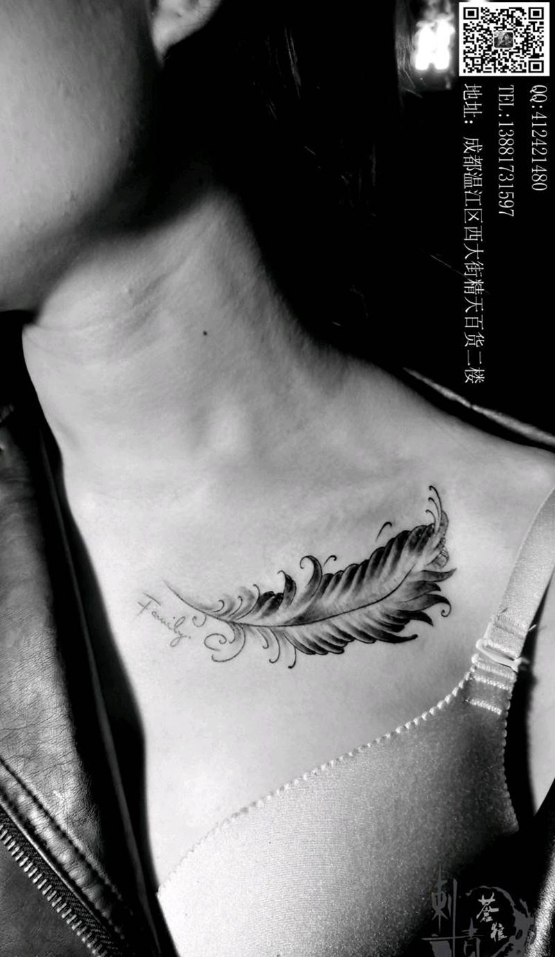 羽毛纹身图片