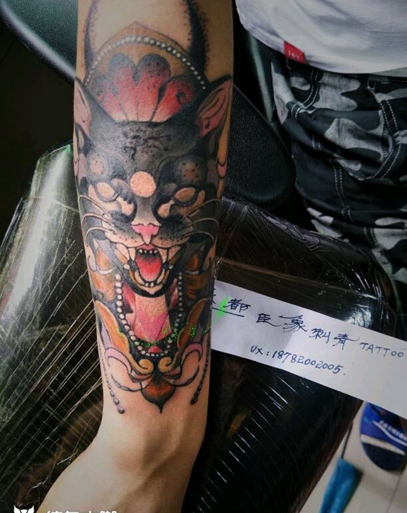 欧美猫纹身图片