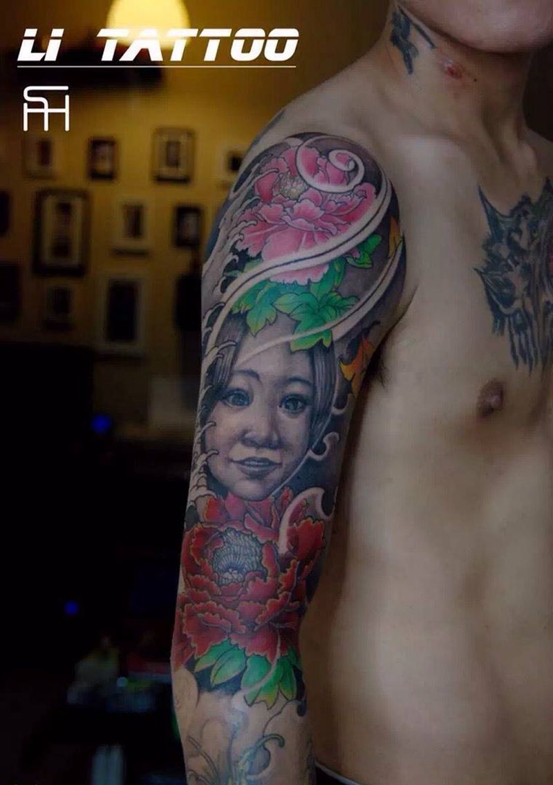 花臂完成纹身图片