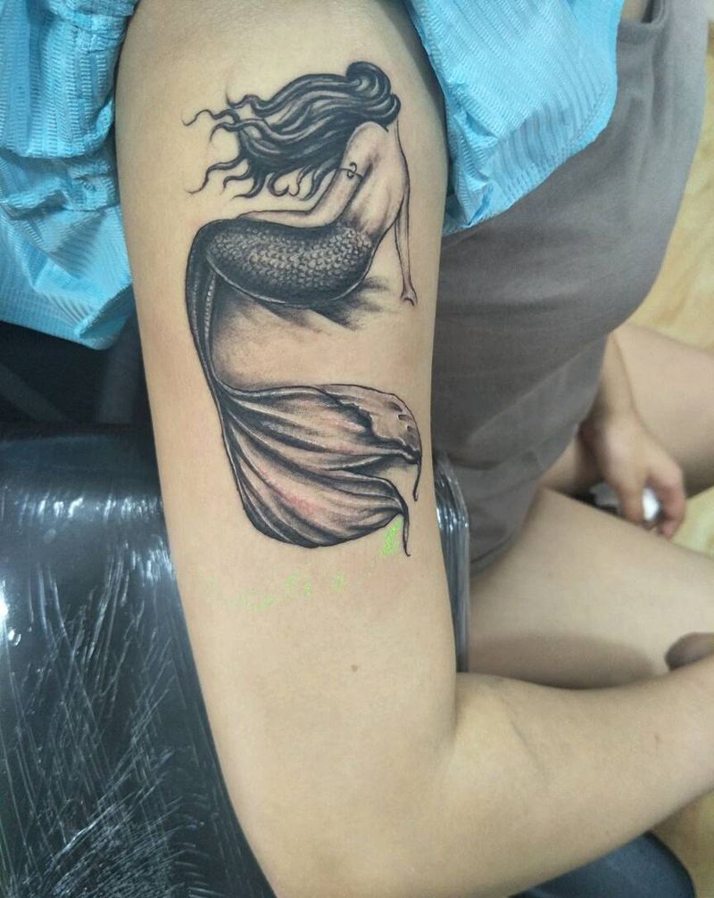 美人鱼纹身图片