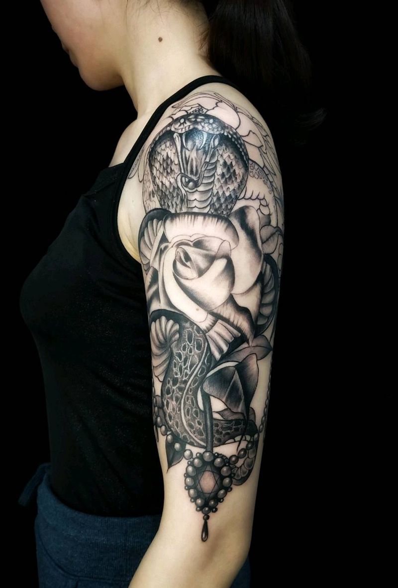 未完成纹身图片_手臂纹身图案