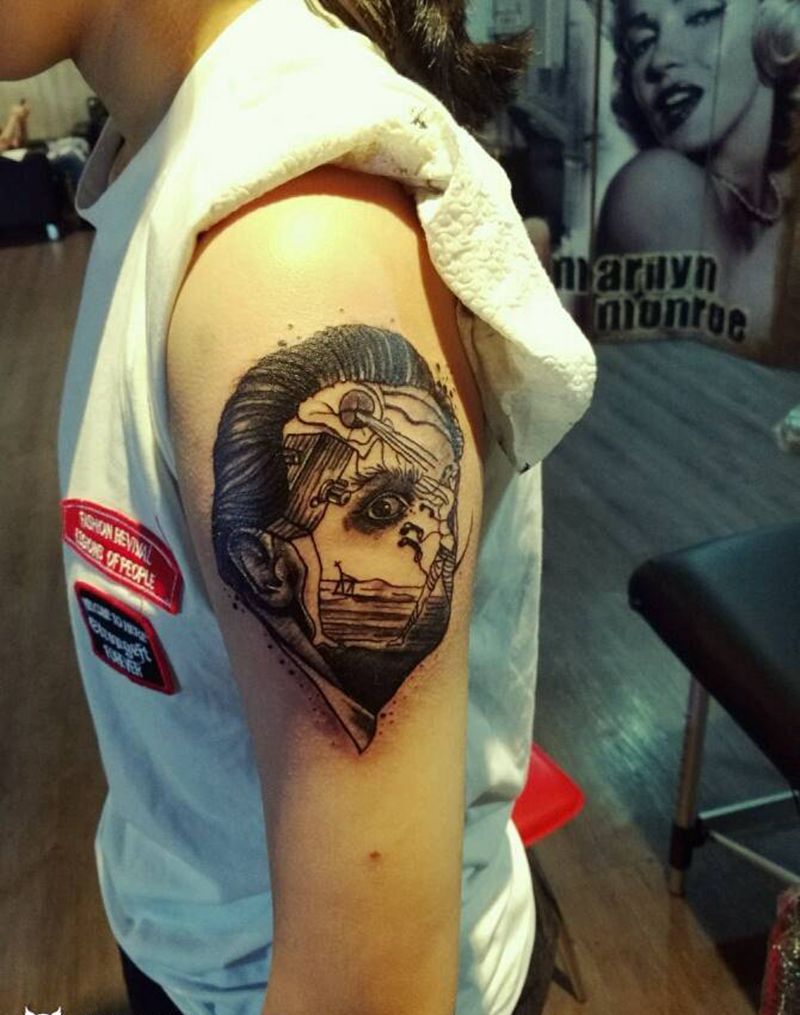 酷纹身图片_手臂欧美人物纹身图案