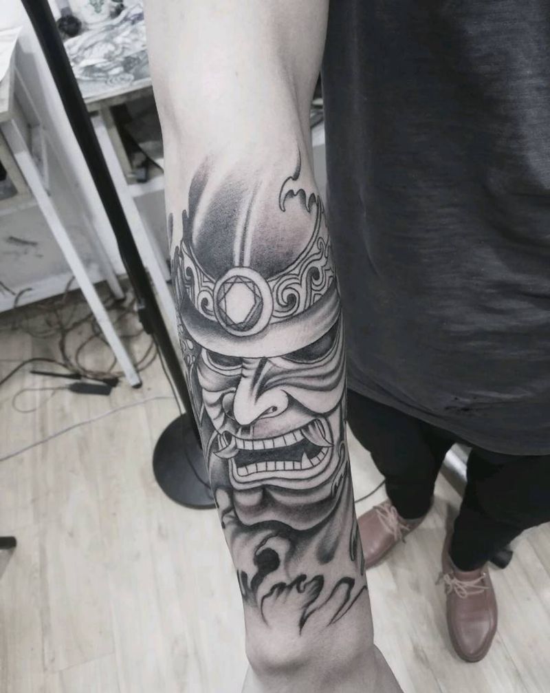 武士纹身图片_手臂纹身图案