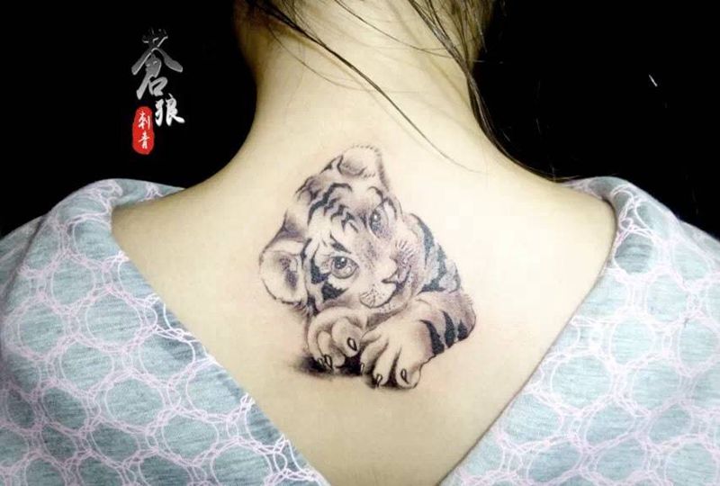 小老虎纹身图片