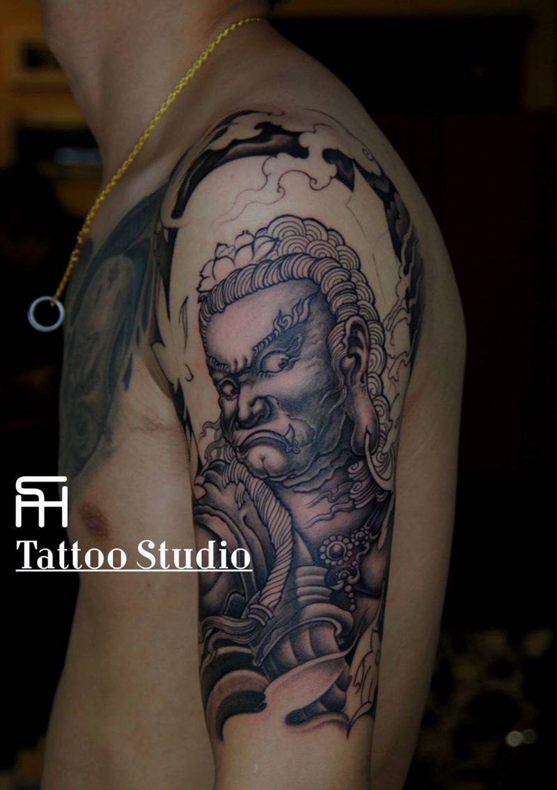 明王 未完纹身图片