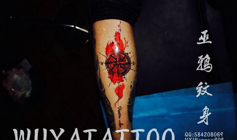 水彩花花体石雕图腾纹身图片_成品背部脚部手臂腹部欧美传统写实植物动物纹身图案