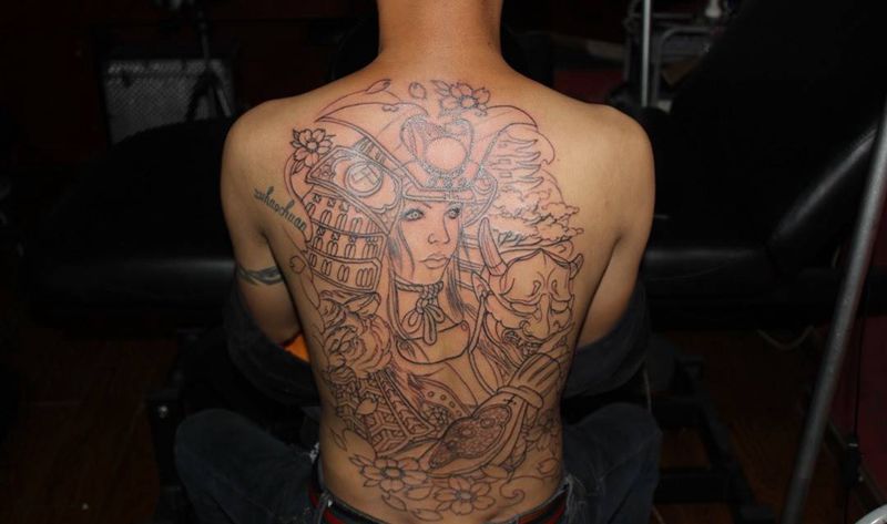 女武士纹身图片