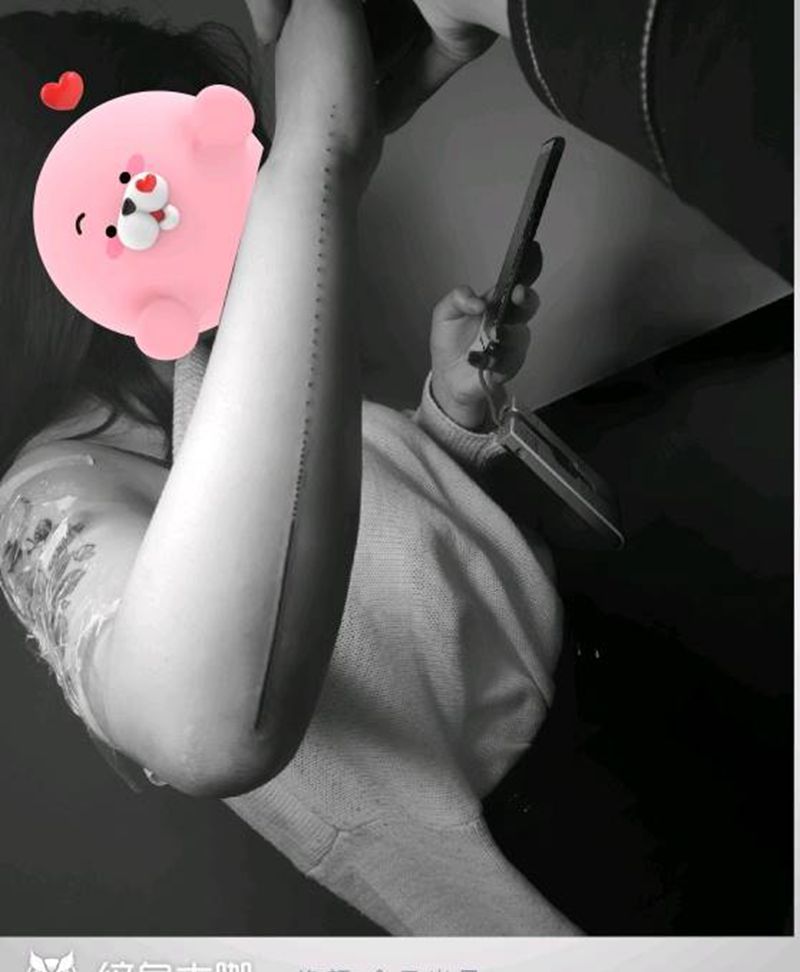 线纹身图片_手臂几何直线流行纹身图案