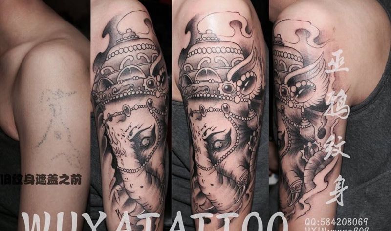 象神纹身图片