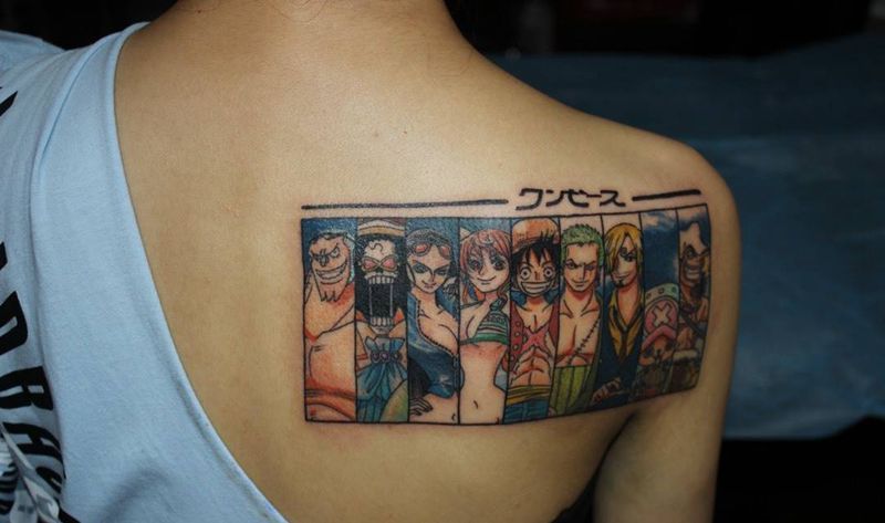 海贼王全家福纹身图片