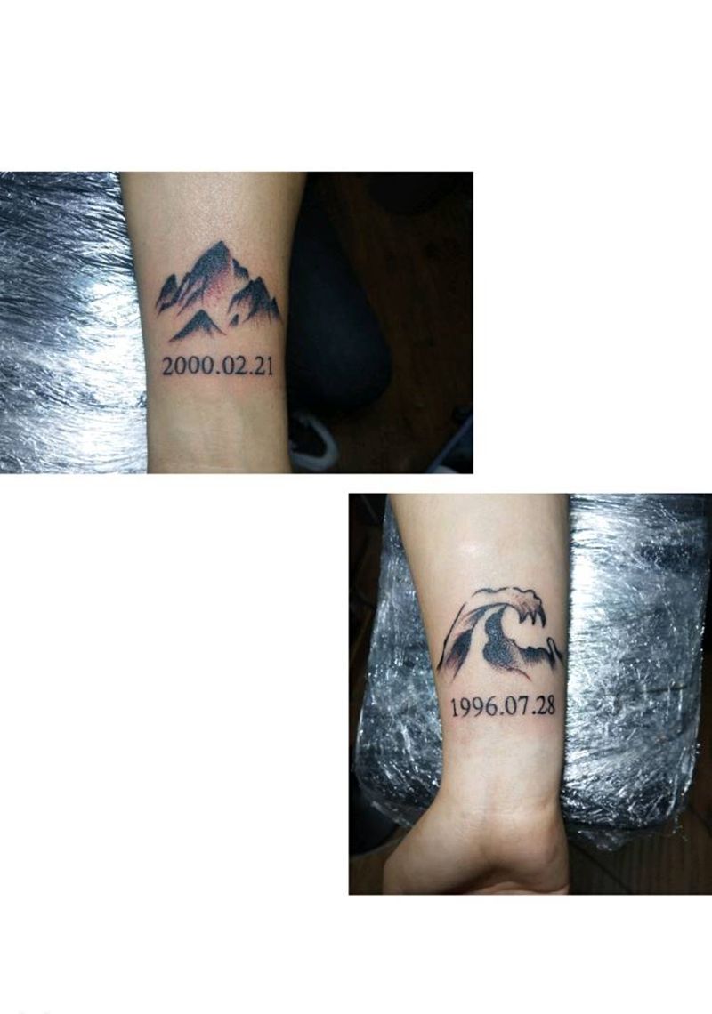 山海纹身图片_手部纹身图案