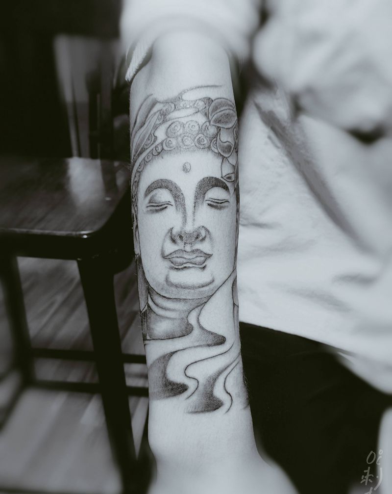 佛纹身图片_手臂纹身图案