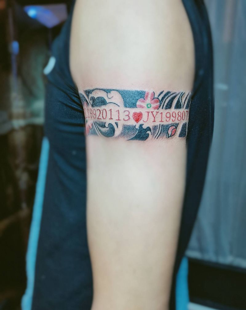 臂环纹身图片_手臂纹身图案