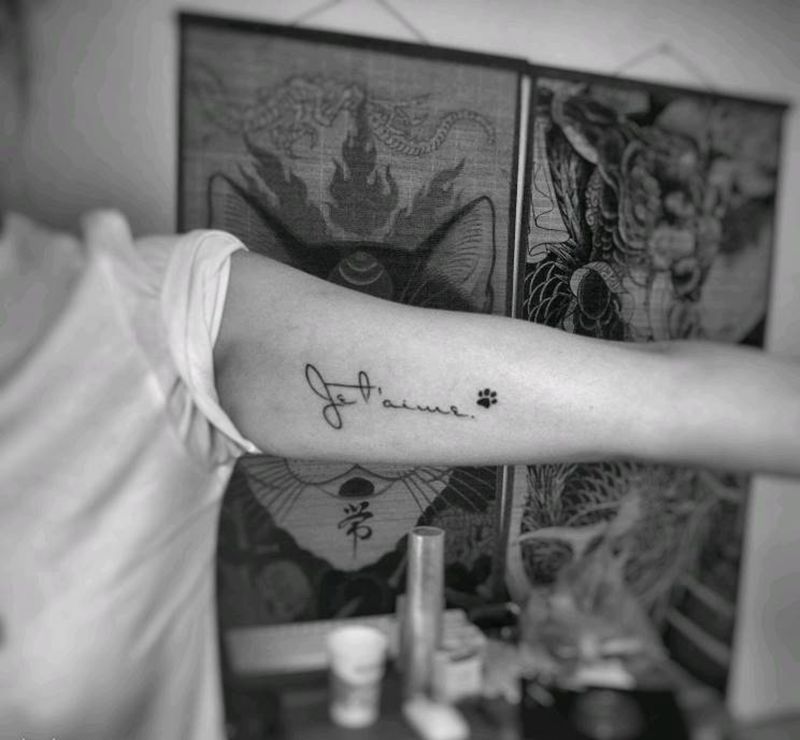 英文纹身图片_手臂清新字符纹身图案