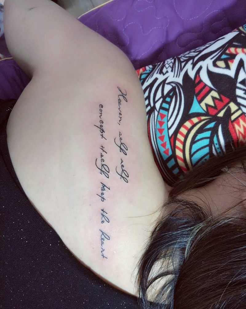 英文纹身图片_肩部清新纹身图案