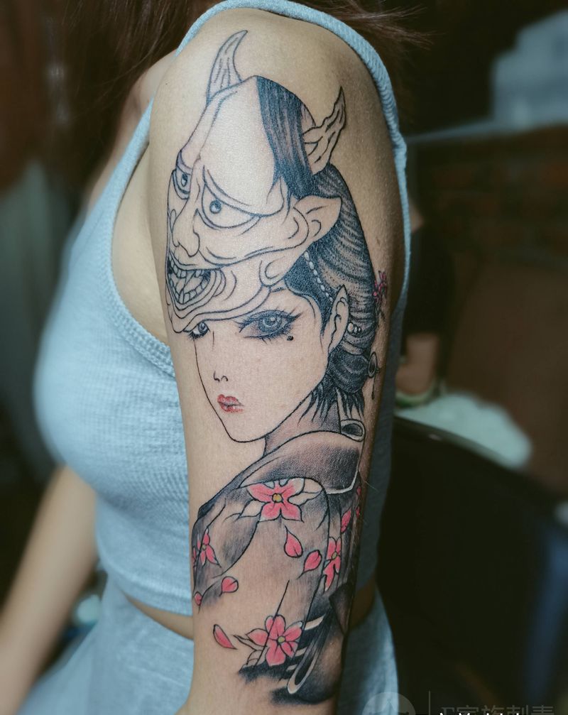 艺妓纹身图片_手臂纹身图案