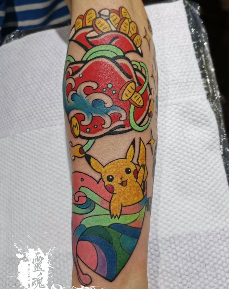 school 拼接纹身图片_手臂New SchoolOld School纹身图案