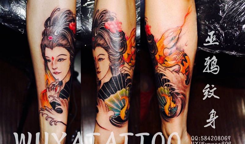 古装 猴子 枪纹身图片