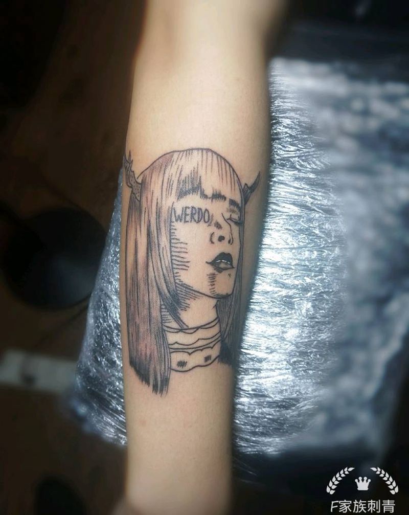 简纹身图片_手臂纹身图案