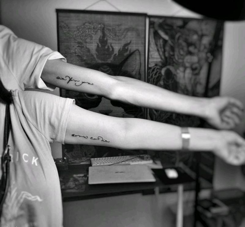 英文纹身图片_手臂清新字符纹身图案