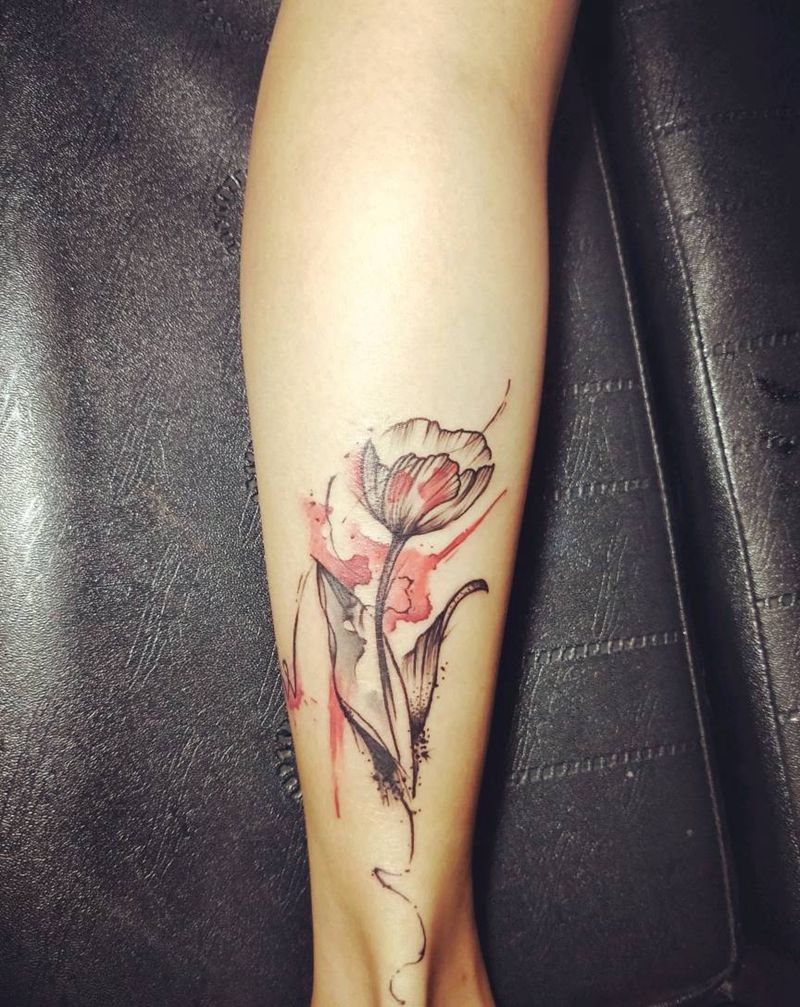 郁金香纹身图片