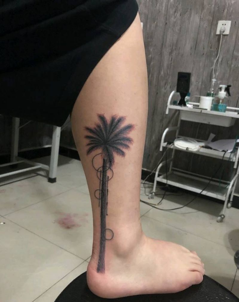 椰树纹身图片