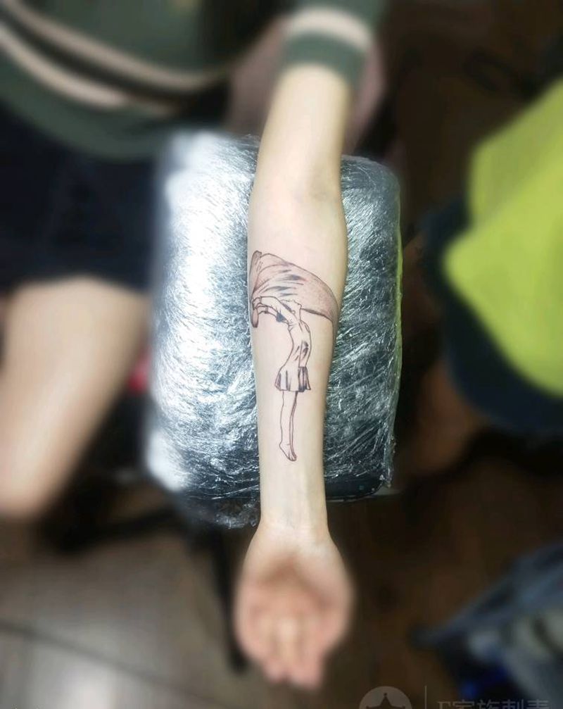 跳舞得女儿纹身图片_手部纹身图案